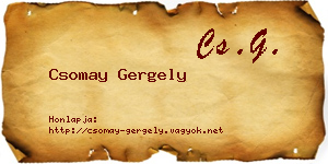 Csomay Gergely névjegykártya