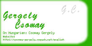 gergely csomay business card